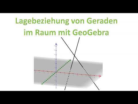Lagebeziehung von Geraden im Raum mit GeoGebra