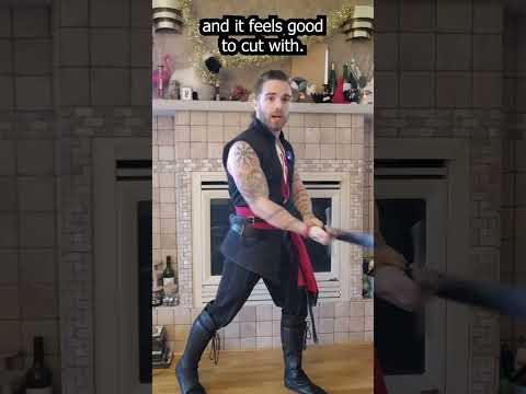 Beginner Sharp Longsword! Cold Steel Hand and a Half Review #sword #shorts