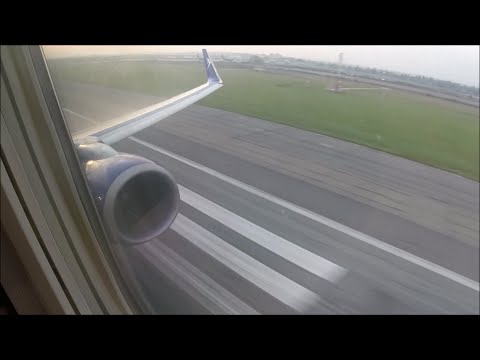 Fantastic Engine Sound! Blue Air Boeing 737-800 Takeoff Bucharest