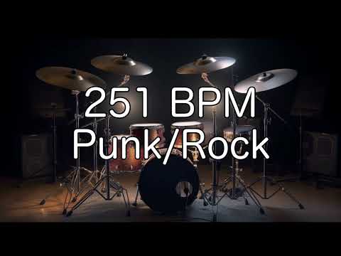 Punk/Rock Groove: 251 BPM Drum Beat for Musicians