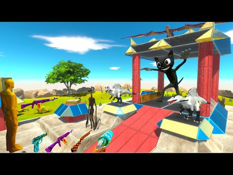 FPS PERSPECTIVE vs CARTOON CAT JURASSIC PARK FORTRESS RESCUE MISSION - ARBS