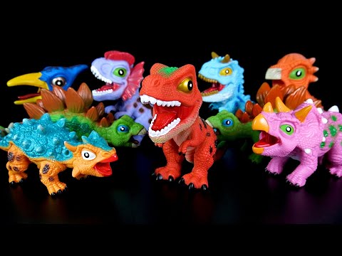 9 DINOSAUR: T-REX VS 8 DINOSAUR IN THE REAL LIFE - JURASSIC WORLD EVOLUTION 2 -ASMR DINO KING 221110