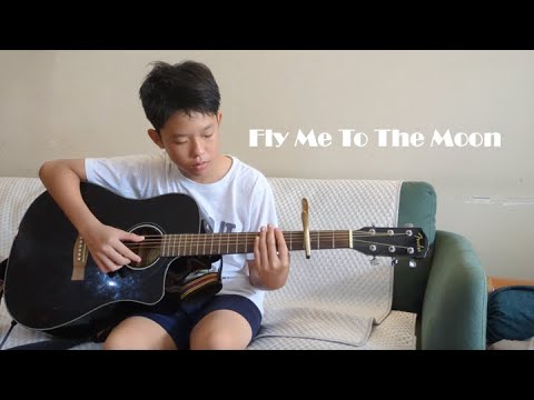 12 year old plays [Fly Me To The Moon] *Acoustic guitar cover*