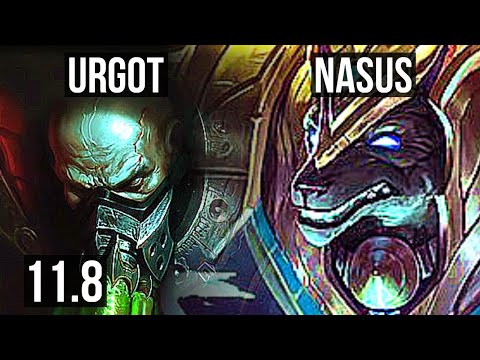 URGOT vs NASUS (TOP) | 10/1/3, 1900+ games, 1.3M mastery, Legendary | EUW Master | v11.8