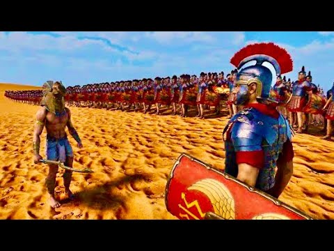 200000 Roman Legion vs 450,000 Egyptian Warriors & Archers in | Ultimate Epic Battle Simulator 2