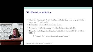 Avis de l\'oncologue : Cancer de la thyroïde (Pr S. BRAIKIA)