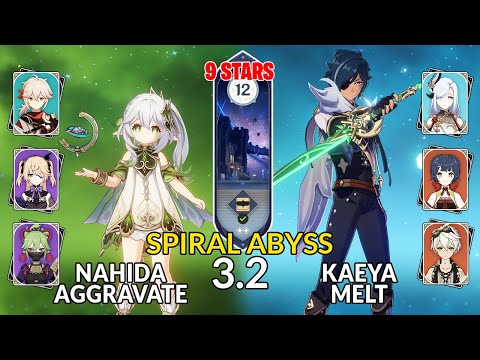NEW 3.2 Spiral Abyss!!│Nahida Aggravate & Kaeya Melt | Floor 12 - 9 Stars | Genshin Impact F2P