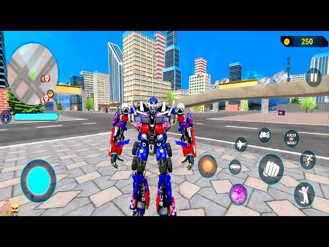 Optimus Prime Multiple Transformation Jet Robot Car Game 2020 - Android Gameplay