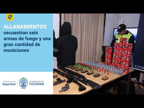 Allanamientos por robo agravado secuestran seis armas de fuego y una gran cantidad de municiones