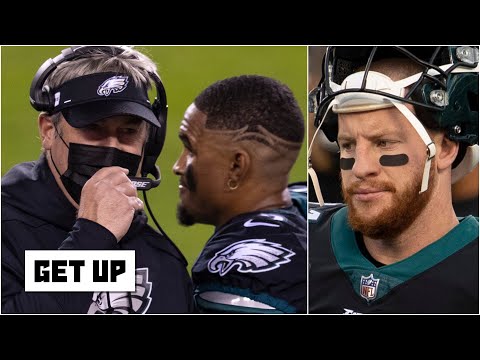 Jalen Hurts vs. Carson Wentz: 老鷹隊對紅雀隊，哪個四分衛應該先發？| 起床 (Jalen Hurts vs. Carson Wentz: Which QB should start for the Eagles vs. the Cardinals? | Get Up)