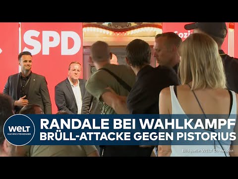 WAHLKAMPF IN SACHSEN: Randale bei SPD-Veranstaltung! Aktivisten brüllen Boris Pistorius nieder