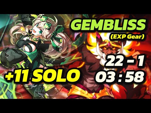 [엘소드/Elsword INT] Gembliss | Magma Breath [22-1] | 3:58 (SOLO + 597%  EXP Gear)