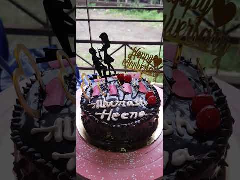 Wedding Anniversary Chocolate Cake | Made by Student Sameen | #nadiacakeclass #chocolatecake #shorts