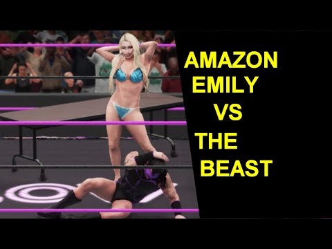 WWE 2K18 Amazon Emily vs The Beast - Extreme Rules