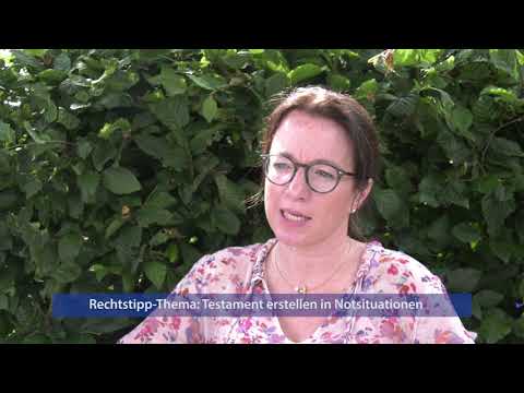Der Rechtstipp - Ein Testament schafft Klarheit