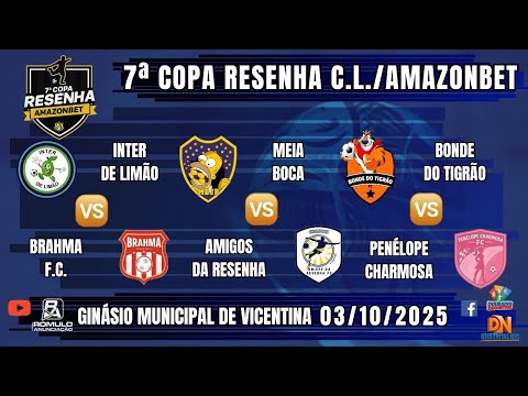 #1367 🏆 7ª Resenha Champions League/Amazonbet 🏆 ⚽ (3 JOGOS) ⚽