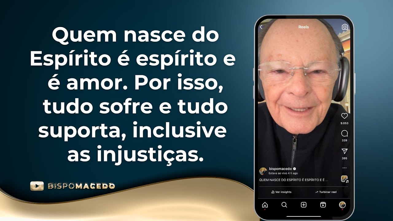 Quem nasce do Espírito é espírito e é amor. Por isso, tudo sofre e tudo suporta... - 22/11/24