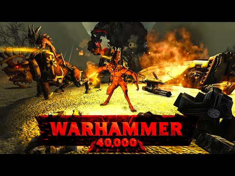 Massive Chaos Invasion NPC War - Chaos Army vs. T'au Empire | Warhammer 40k AI Battle