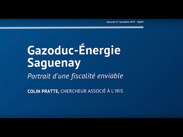 Conférence de Colin Pratte | La vie en bleu? Gazoduq / Énergie Saguenay