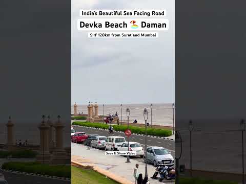 Most Beautiful Sea Facing road in India only in daman Devka beach #coastalroad #beach #travel