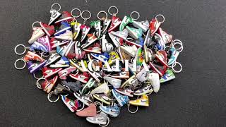 3D sneaker keychain wholesale basketball mini shoe Air Jordan AJ 1 sneakerhead personalized gift set