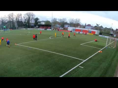 Fussballtraining: Torschusstraining - nach Flanken von Außen (4 Aktionen)