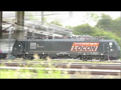 189 984,  Siemens ES64F4 Locon 084 met Melnikshuttle 50555 passeert Barendrecht, 2 9 2012