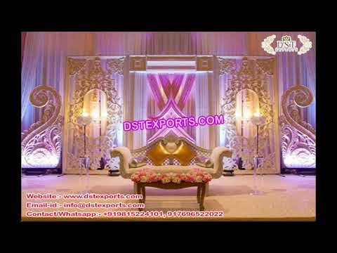 Eccentric backstage oval panels princess wedding reception b...