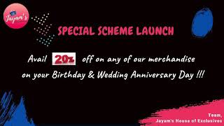 Special Offers & Discounts from Jayam’s !!!