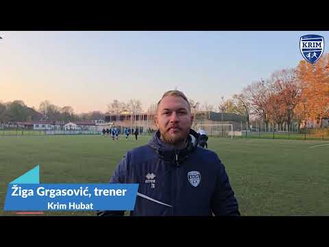 Trener Žiga Grgasović po tekmi Krim Hubat - ŽNK Olimpija