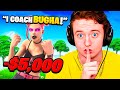 UNDERCOVER TROLLING a $5000 Fortnite Coach!