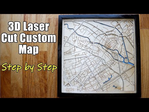 Laser Cut 3D Map Step By Step | Laser Engraver Atezr P10 Combo