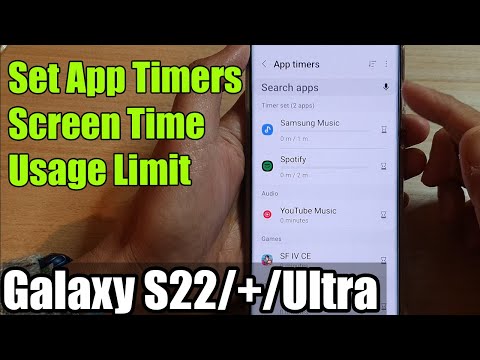 Galaxy S22/S22+/Ultra: How to Set App Timers Screen Time Usage Limit