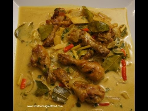 Asian Chicken & Coconut milk Recipe how to cook great food lime leaves ginger galangal