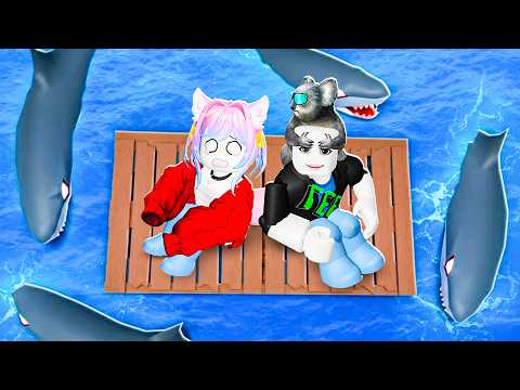 SOPRAVVIVO 101 GIORNI SU UNA ZATTERA IN MEZZO AL MARE SU ROBLOX CON POGGOSMURF.