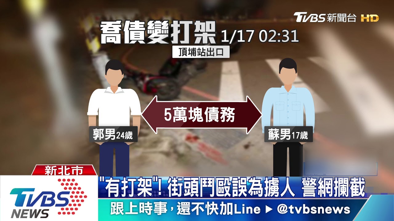 人咧?欠五萬元神影 友幫喬債反遭痛毆