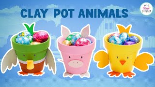 DIY Clay Pot Animals | Easy Animal Flower Pots (Free Template!)