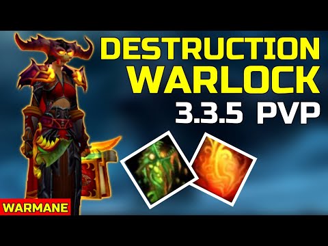 DESTRUCTION WARLOCK PVP 3.3.5 - BEGINNER GUIDE WARMANE WOTLK (Talents,Gear,Spells,Duels,Tips) 2022