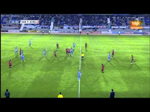 Rebotes 1ª Parte del partido CE Sabadell 1 - RCD Mallorca 1. Liga Adelante 14/15