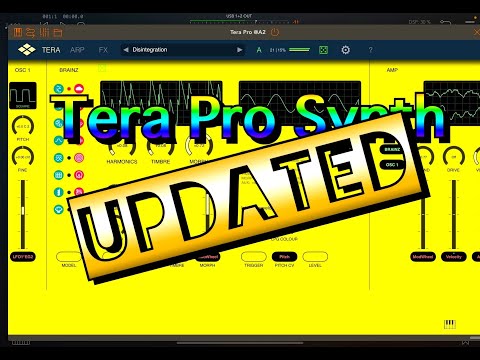 Tera Pro Modular Poly Synth - UPDATED - Customize Your Interface - Demo for the iPad