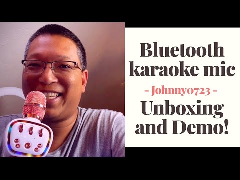 BONAOK Wireless Bluetooth Karaoke Microphone with Dynamic LED Light