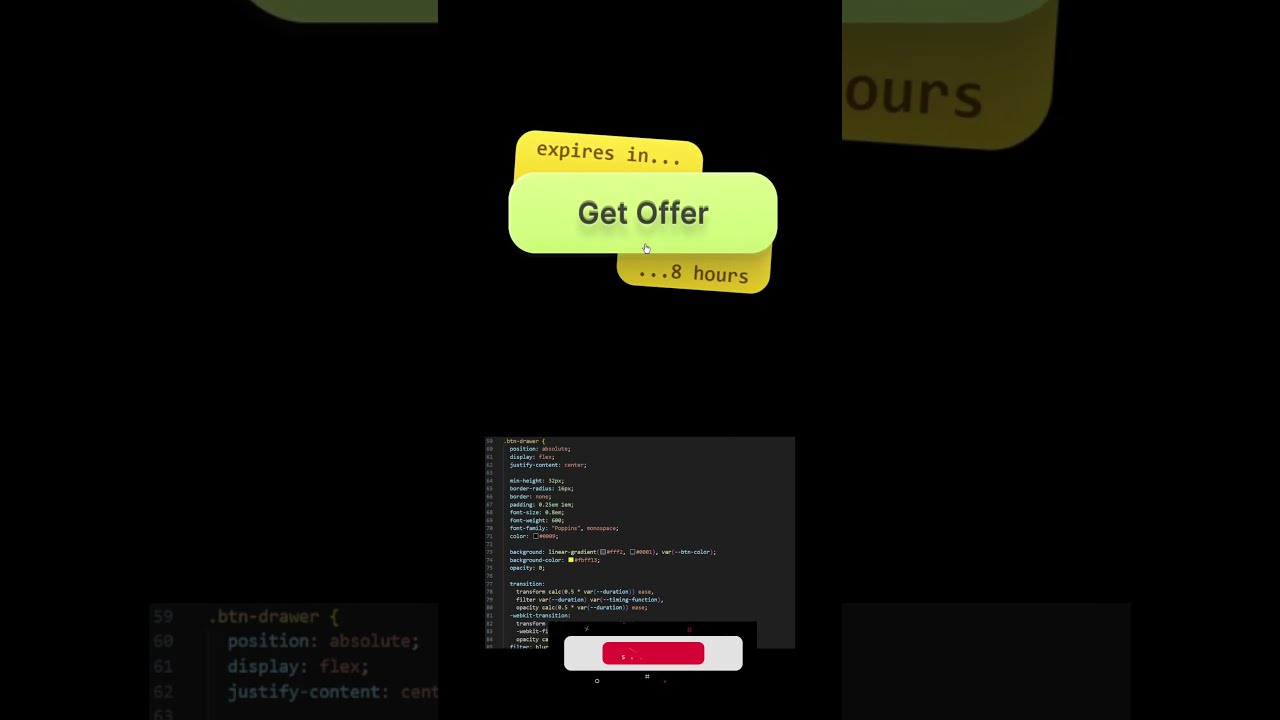 Limited Time Offer Button with HTML & CSS | #shorts