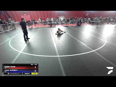100 Lbs Champ. Round 1 - Aiden Hahn, MO Vs Cade Sursely, MN 7e58