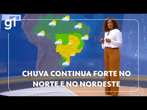 Previsão do tempo: chuvas fortes no Norte e Nordeste; alerta de deslizamento na Bahia