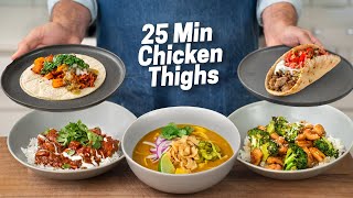 5 Ways I Make Chicken Thighs into Dinner Under 25 Mins