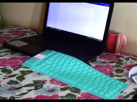 Flexible keyboard for Laptop, PC and Mobile Unboxing, Review and Testing. Budget Flexible Keyboard Video