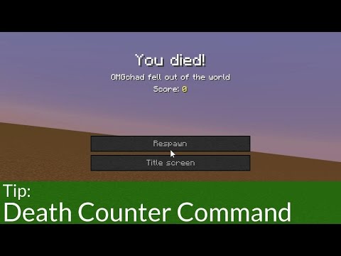 OMGcraft - Minecraft Tips & Tutorials! - How To Setup a Death Counter in Minecraft
