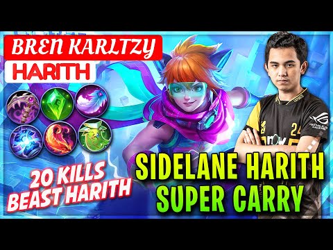 Sidelane Harith Super Carry [ Bren Karltzy Harith ] Gojo Satoru - Mobile Legends Gameplay And Build.