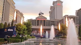 Travis Pastrana Jumps the Fountain at Caesar&#39;s Palace!