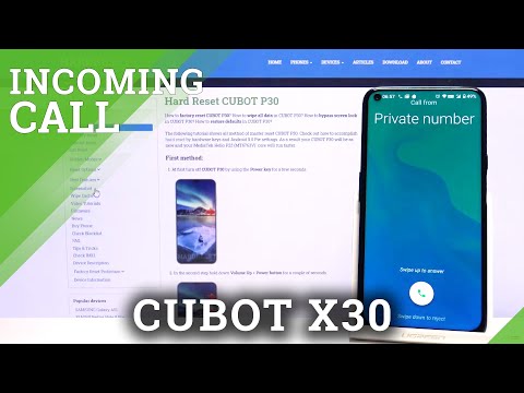 CUBOT X30 - Call Options & Incoming Call Screen